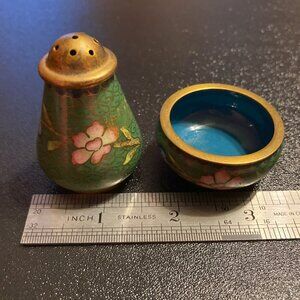 1940's Chinese Colisonne Salt and Perpper Set